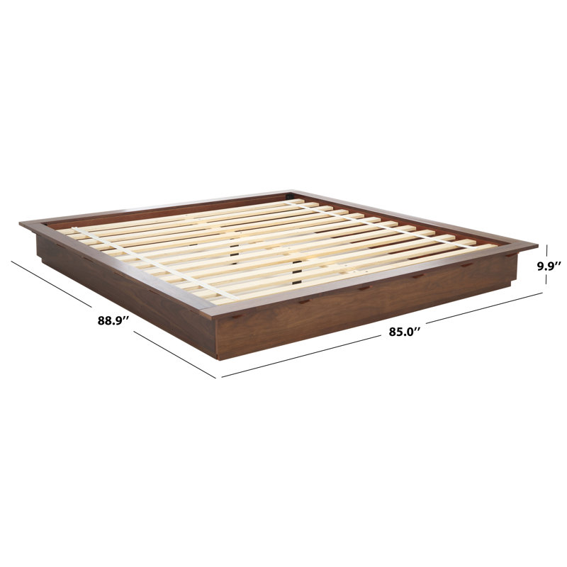 Celesia Wood Bed Frame, Walnut, King