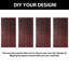 Porte de grange en bois de pin fini acajou rouge 36 po x 80 po 4-en-1 Homacer-116798407