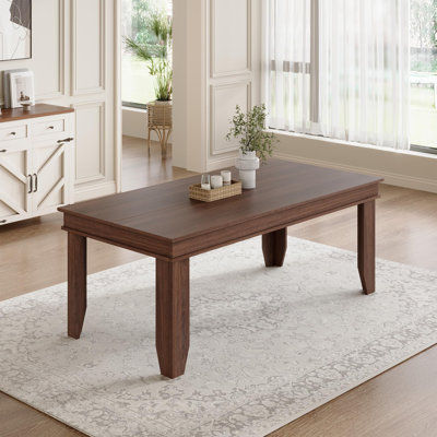 Table de salle à manger Farmhouse pour 6 à 8 personnes, grande table rectangulaire en bois rustique pour la cuisine, le salon, le restaurant, sans chaises