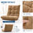Folding Floor Chair with Back Support, 14 Adjustable Position