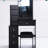 Small Space- Vanity With Cushioned Stool, Huge Sliding Mirror, Multi-layered Storage, Black Dresser For Confined Bedroom Area Cabinet Stool & Extra Large Multi-layer Storage Bedrooms, American Style,-265163607