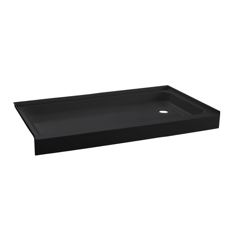 Base de douche 60 po x 32 po Voltaire, Droite, Noir