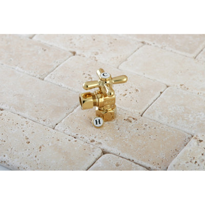 Kingston Brass Vintage 1/2-Inch FIP x 1/2-Inch OD Comp Quarter-Turn Angle Stop Valve