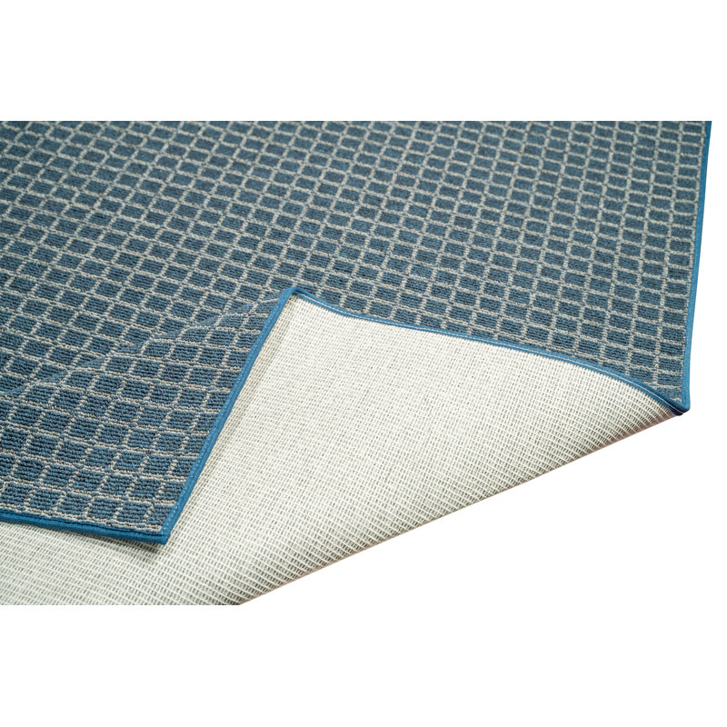 Tapis bleu marine intérieur / extérieur Immy, Tapis de couloir 4 pi x 22 pi