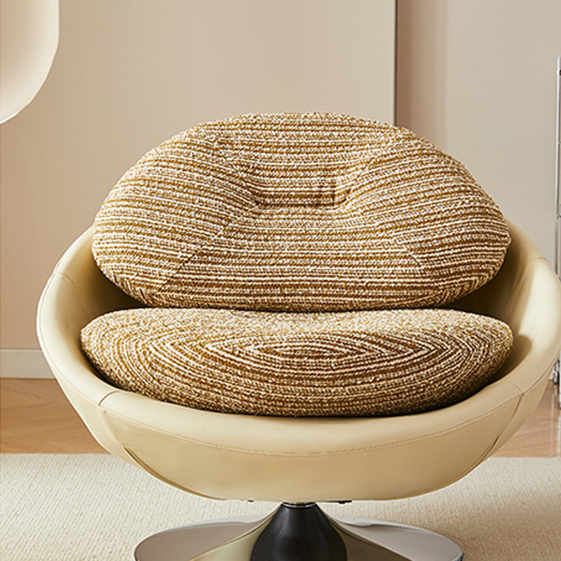 Chaise pivotante à 360 °, Mélange de polyester jaune