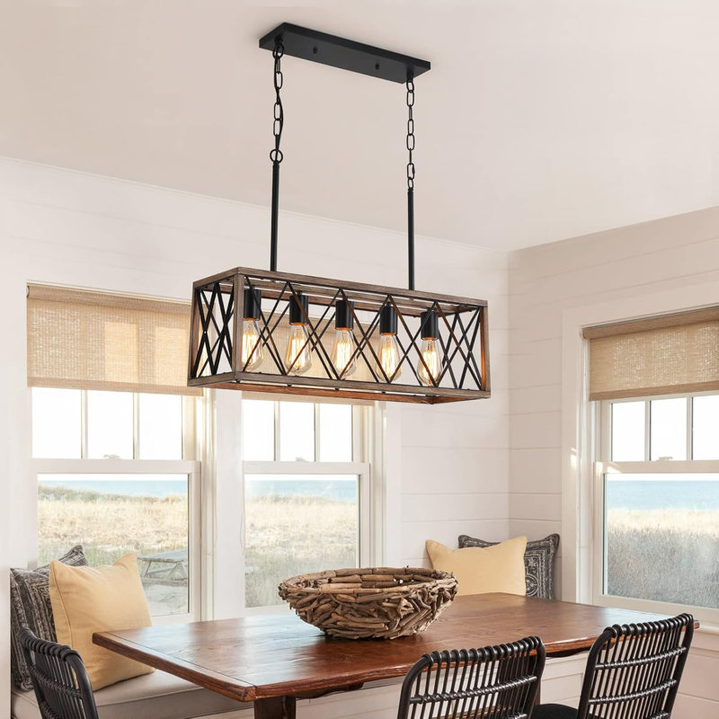 5 - Light Farmhouse Kitchen Island Chandelier