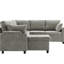 Polyvalent en forme de U avec rangement dissimulé et confort - revêtement gris doux-789706907
