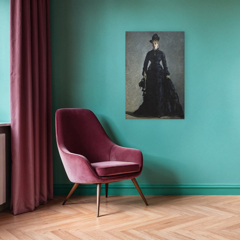 A Parisian Lady Impressionist Contemporary Portrait Wall Art Print, 91.44cm H x 60.96cm W