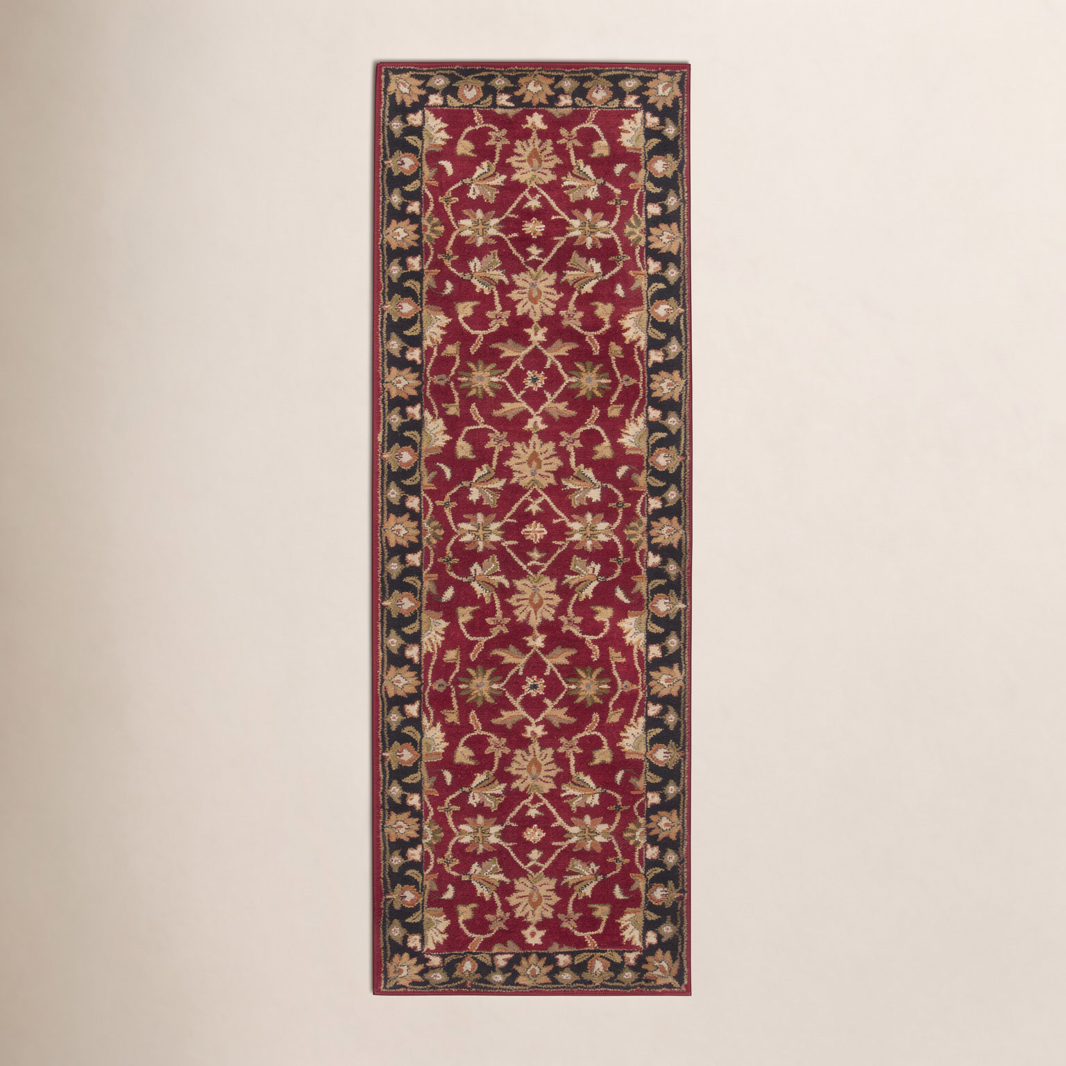 Byler Garnet Hand-Tufted Wool Oriental Rug, Runner 2'6" x 8'