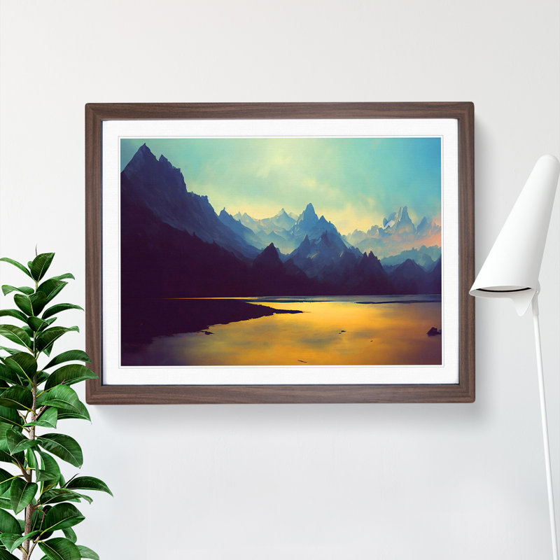 Spellbinding Mountain Landscape - Framed Print, Walnut Framed, 25cm H x 34cm W x 2cm D