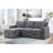 TERRITORY LIGHT GREY PULL OUT SOFA BED