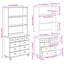 Hutch With Drawer 91 X 40 X 184 Cm Solid Pine Wood-1258555883