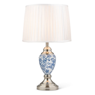 Pulcherie 44Cm White/Blue Table Lamp