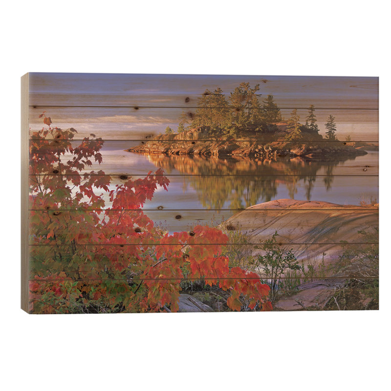 Île dans la baie Georgienne, lac Huron, parc provincial Killerney, Ontario, Canada par Tim Fitzharris - peinture sur bois sans cadre