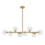 Lustre spoutnik lustre 8 lumières 37,40 po en or moderne pour salle à manger-132448230