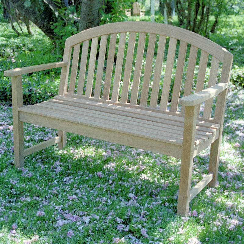 Banc de jardin en bois Brecken, H 40 po x l 49 po x P 27 po