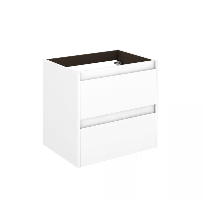 Ambra 23.8'' Single Bathroom Vanity with Ceramic Top, Gloss White, 24"