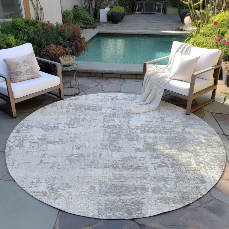Chayden Indoor/Outdoor Chantille ACN1008 Area Rug, Round 8'