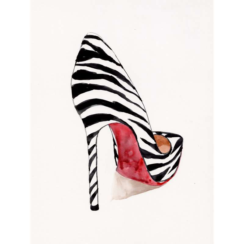 Les chaussures - peinture sur toile tendue, H 48 po x l 36 po