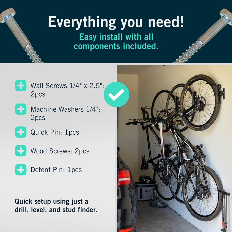 Metal Wall Mounted Bike Rack