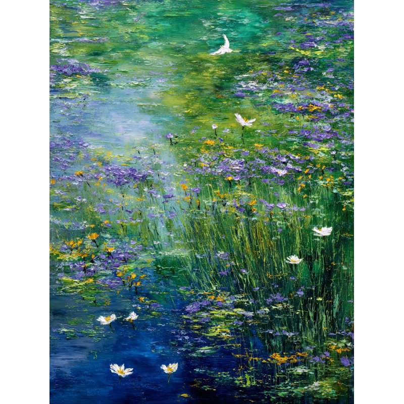 «Meadow Light Drift», art mural sur toile tendue, H 48 po x l 32 po x P 1,5 po
