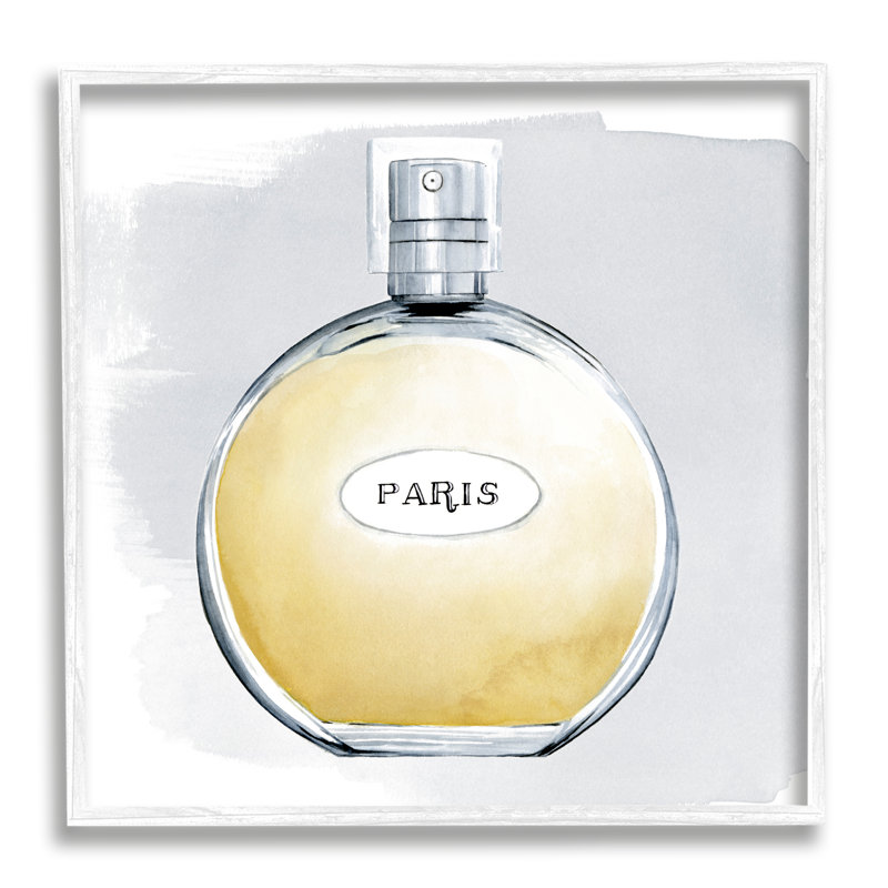 Aquarelle de bouteille de parfum Paris Glam Designer, Plaque murale, L 17 po x H 17 po