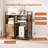 Cabinet With Rolling Cart Printer Stand Brown P2 Particleboard 31.5X17.7X35.4 Inches