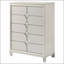 Commode blanche à 5 tiroirs Gwendolyn Pearl