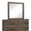 Miroir, aucun assemblage requis, finition noyer sablé