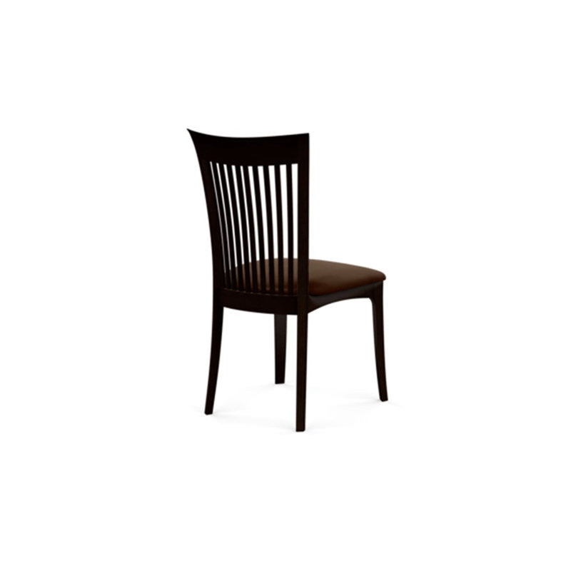 Sarah Upholstered Dining Chair, Coffee Leather, Smoke Cherry
