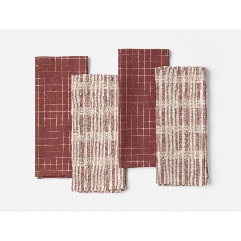 Ensemble de serviettes de cuisine Clarendon, Grenat