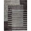 Brown Hand-Knotted Wool Staggered Earth Stripe Geometric Modern Contemporary Carpet Rug-149520946
