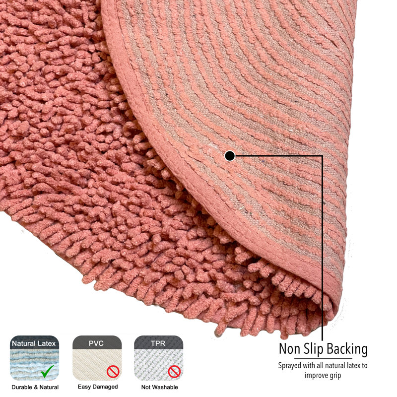 Virginio Non-Slip Bath Rug, Blush