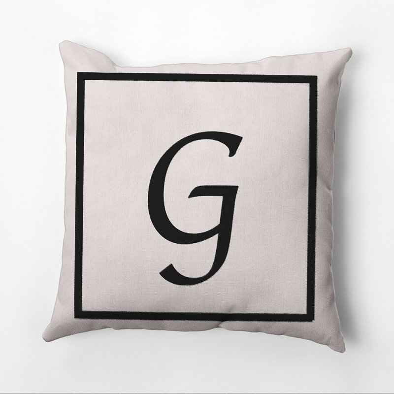 Reversible Throw Pillow, 26"x26", Flax/Black, G
