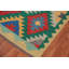 Tapis de couloir oriental géométrique en laine Kilim 3 x 13
