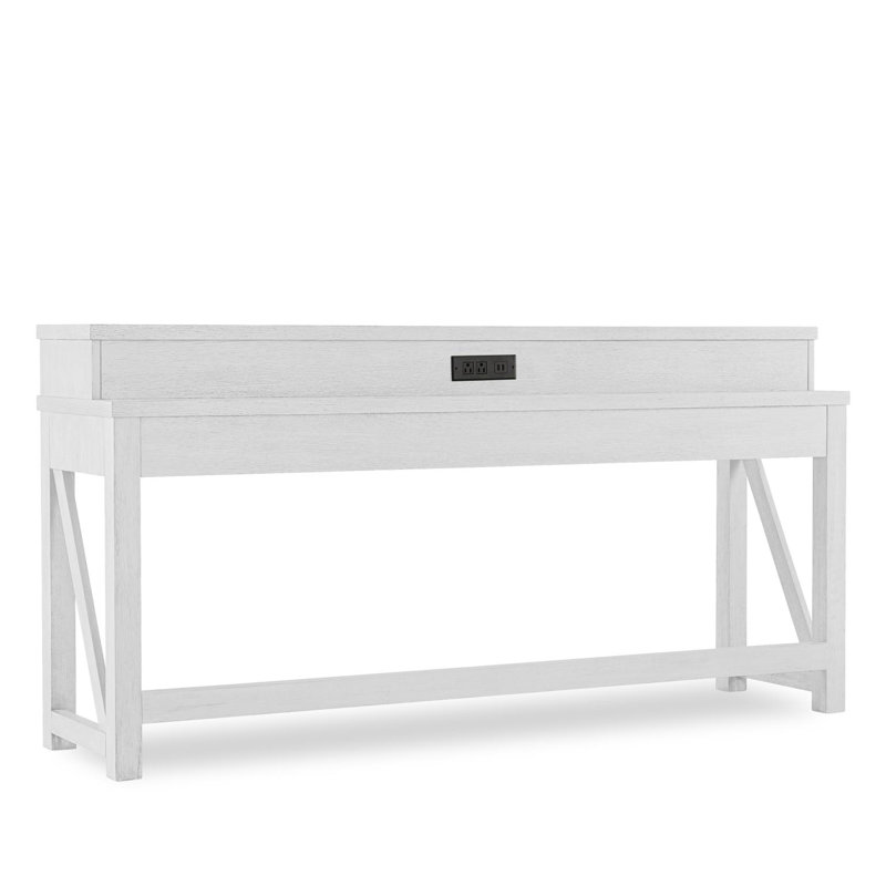 Bar / console Bennett (2 prises, 2 USB), Blanc, H 36 po x l 72 po x P 16 po