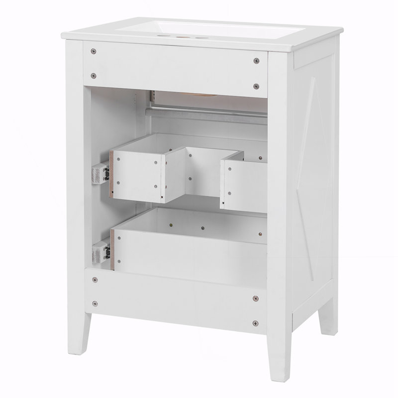 Armoire de rangement en bois, Blanc