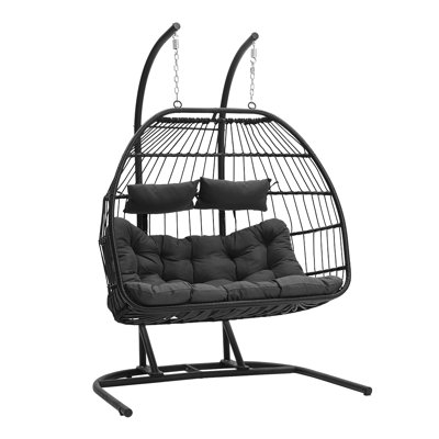 Garden Sanctuary Outdoor Hanging 2-Seater Egg Chair