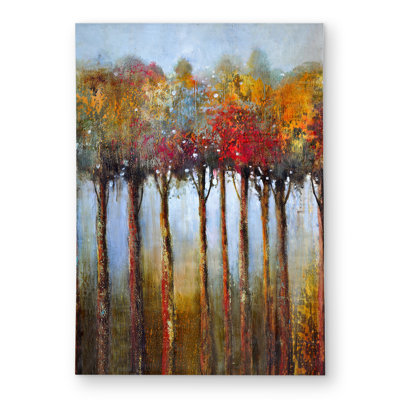 Colorful Leaves Trees - Livingroom Outdoor Area Rug for Home Decor
