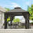 Outdoor Soft Top Gazebo With Double Roof, Canopy Gazebo With Mosquito Netting And Curtains-126354360