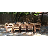 Caranas Outdoor 13 - Piece Teak Dining Set