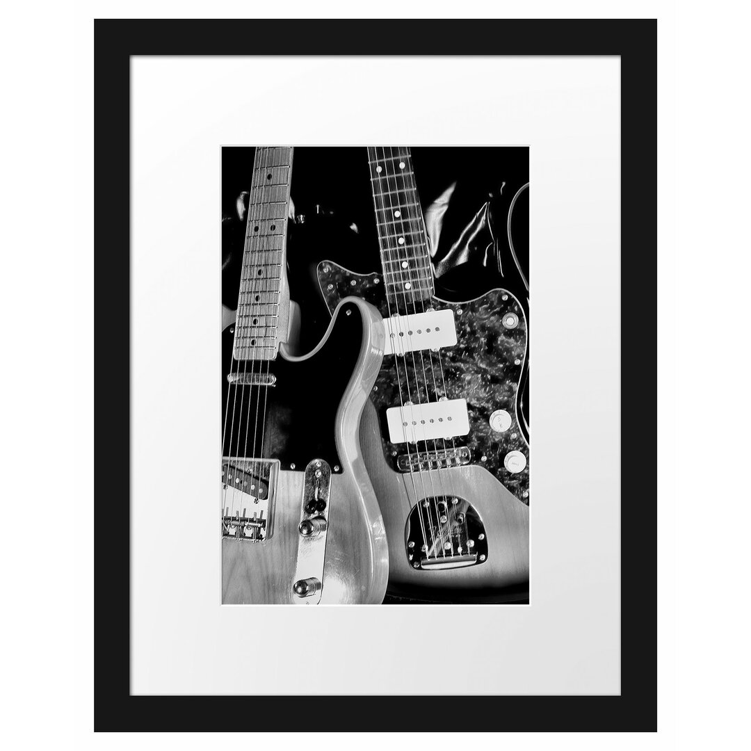 E-Gitarre Gerahmter Fotokunstdruck Poster