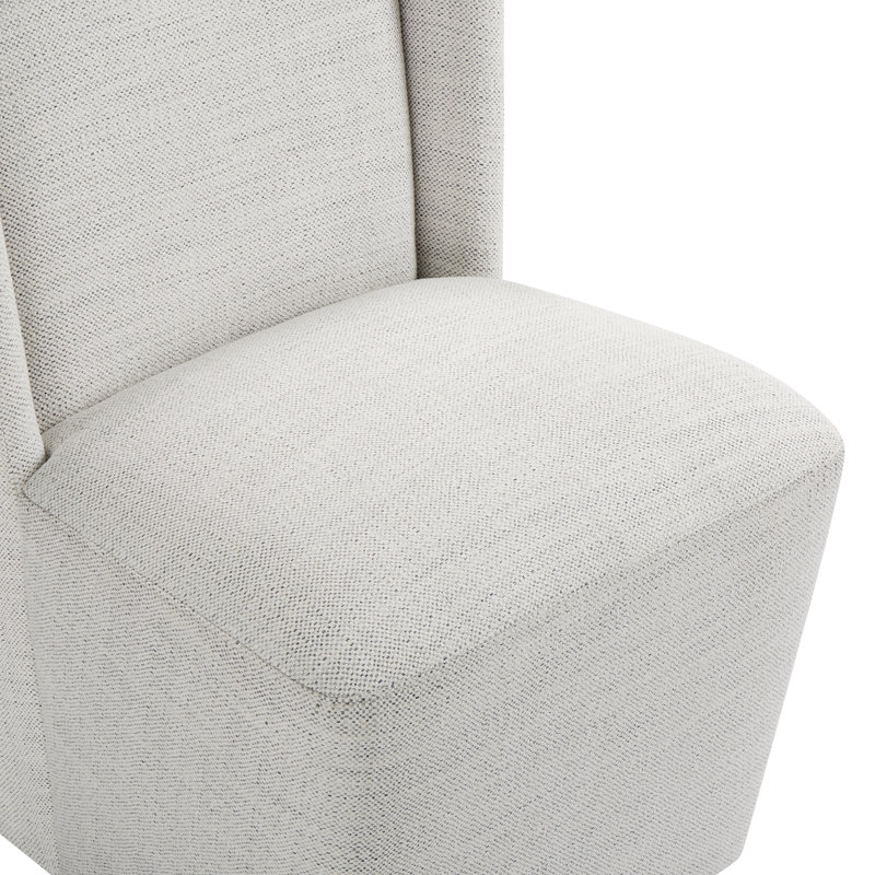 Chaise d'appoint rembourrée Ardeth, Tissage ivoire Prestige, H 33 po x l 23,23 po x P 26 po