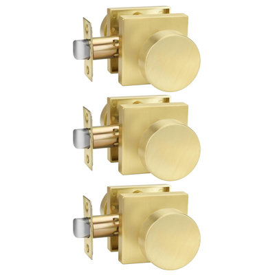 Faux boutons de porte décoratifs inactifs en alliage de zinc brossé pour portes de placard (6 pièces)