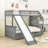 Erzsebet Kids Twin Over Full Bunk Bed with Drawers-678452269