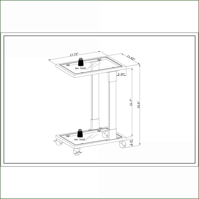 Table basse en or moderne avec plateau en verre trempé, facile à nettoyer et amp; Mobile pour bureau personnel