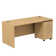 Series C Office Desk with 3 Drawer Mobile File Cabinet