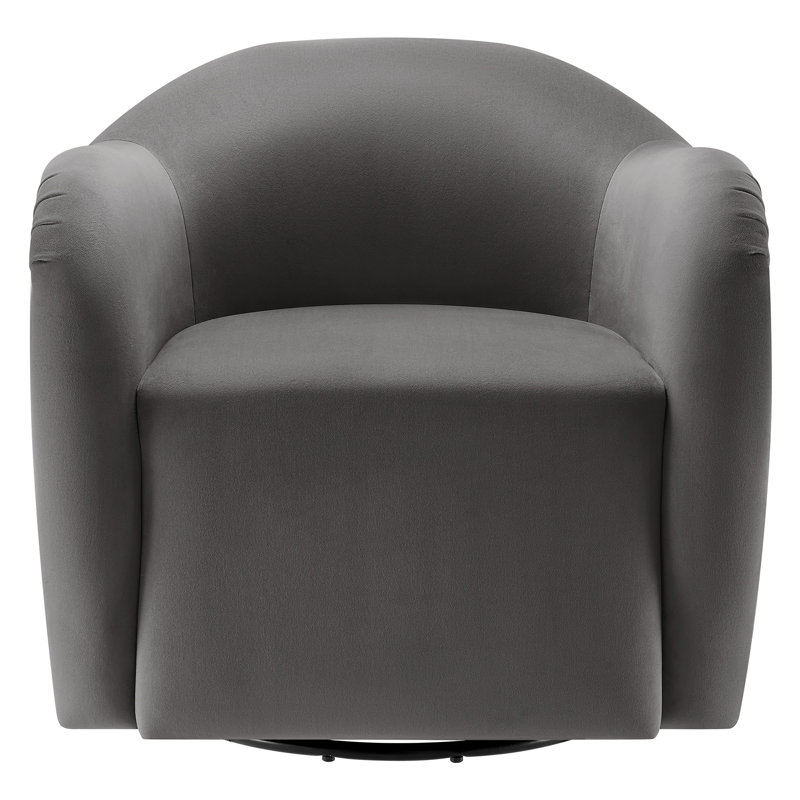 Compose Performance Velvet Swivel Armchair, Storm Gray Velvet