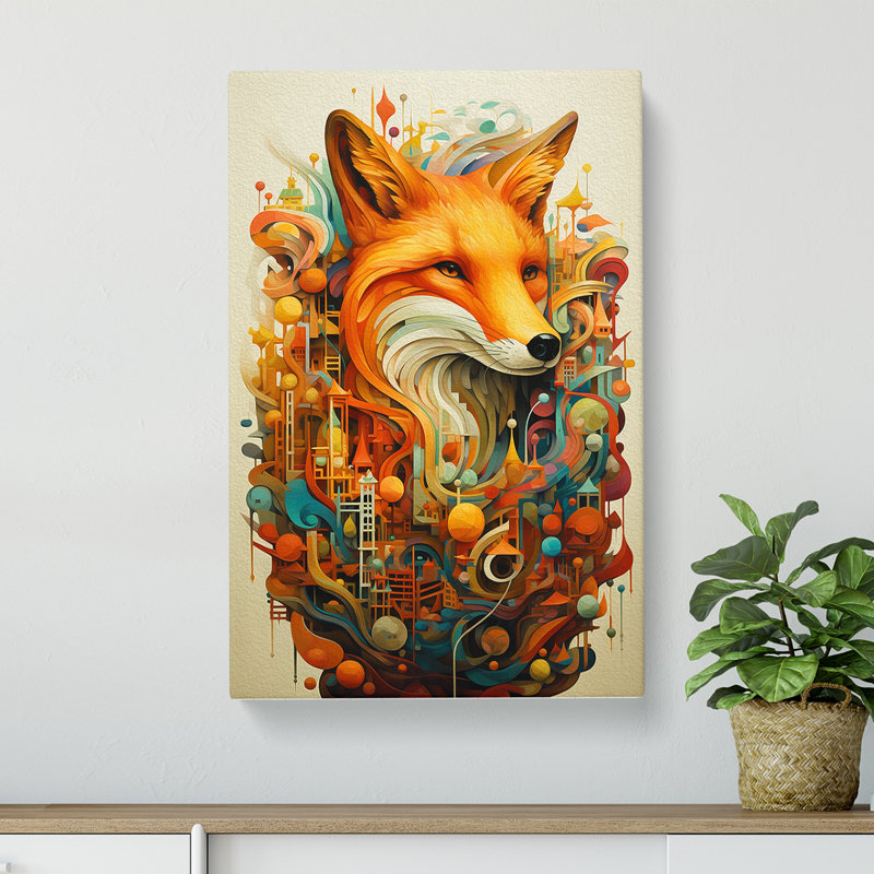 Fox Orphism - Wrapped Canvas, 76cm H x 50cm W x 3cm D