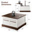 Ensemble de table basse à plateau relevable Farmhouse, table basse et 2 tables de bout, porte battante, plateau relevable hydraulique, station de charge